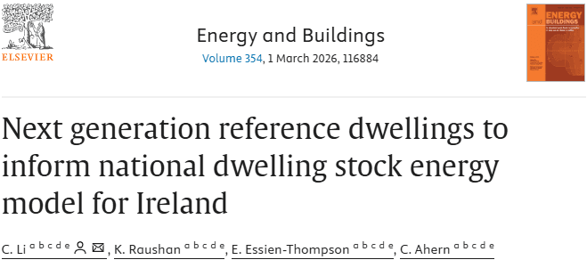 Thumbnail link for paper: Next Generation Reference Dwellings for Ireland: A Short Communication by ChenLu Li, Kumar Raushan, Elihu Essien-Thompson, Mark Mulvile, Ciara Ahern
